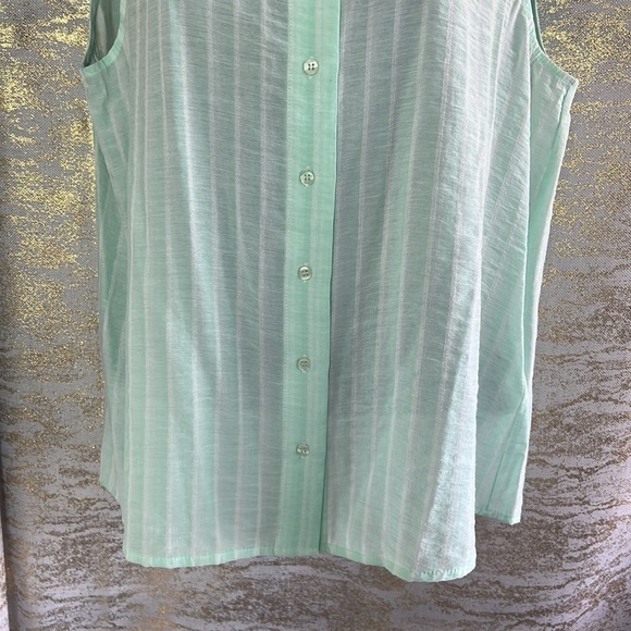 Koton Striped Sleeveless Button-Up Shirt Size EU 42 - Picture 5 of 13